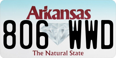 AR license plate 806WWD