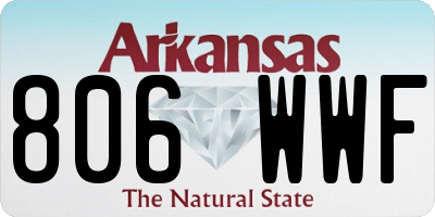 AR license plate 806WWF