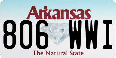 AR license plate 806WWI