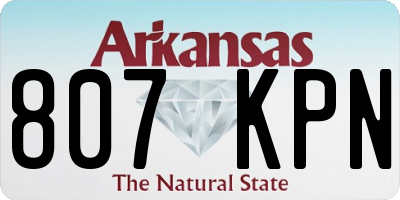 AR license plate 807KPN