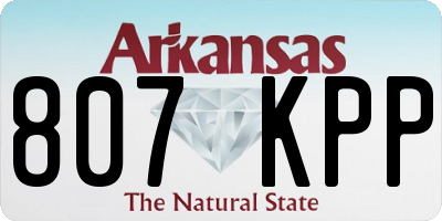 AR license plate 807KPP