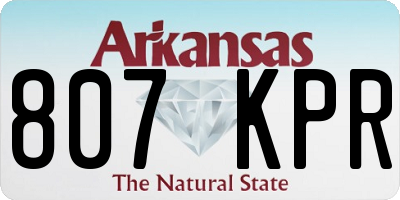 AR license plate 807KPR