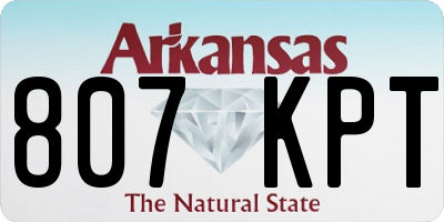 AR license plate 807KPT