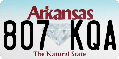AR license plate 807KQA