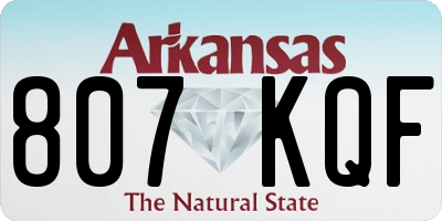AR license plate 807KQF