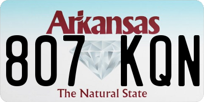 AR license plate 807KQN