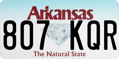 AR license plate 807KQR