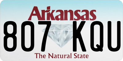 AR license plate 807KQU