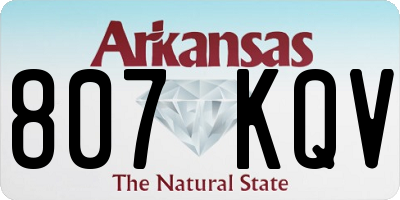 AR license plate 807KQV