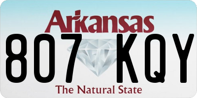 AR license plate 807KQY