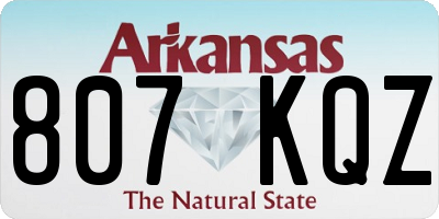 AR license plate 807KQZ