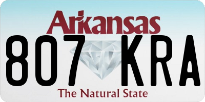 AR license plate 807KRA