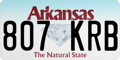 AR license plate 807KRB