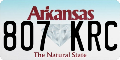 AR license plate 807KRC