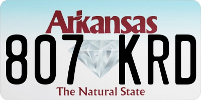 AR license plate 807KRD