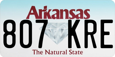 AR license plate 807KRE