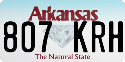 AR license plate 807KRH
