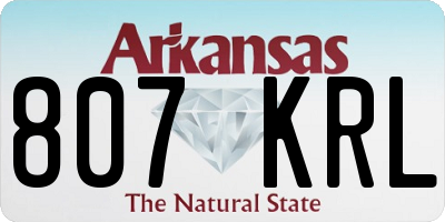 AR license plate 807KRL