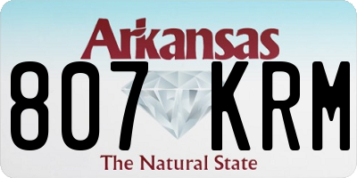 AR license plate 807KRM