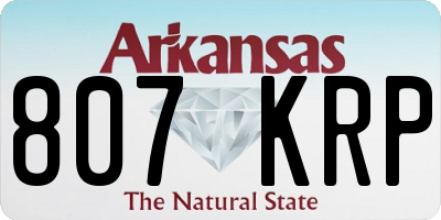 AR license plate 807KRP