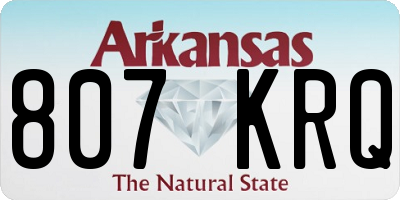 AR license plate 807KRQ