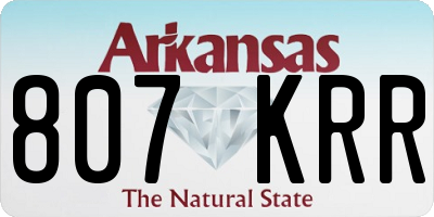AR license plate 807KRR