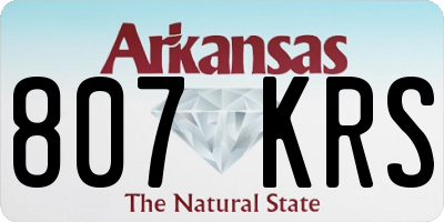 AR license plate 807KRS