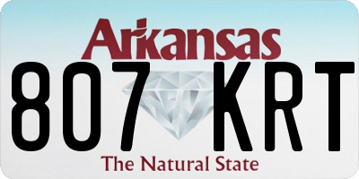 AR license plate 807KRT