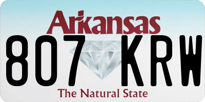 AR license plate 807KRW