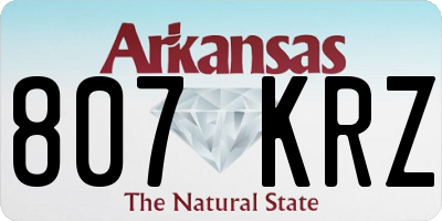 AR license plate 807KRZ