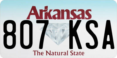 AR license plate 807KSA