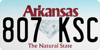 AR license plate 807KSC