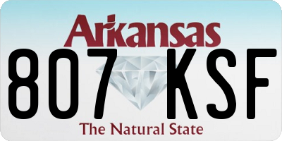 AR license plate 807KSF