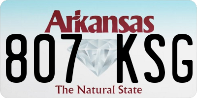 AR license plate 807KSG