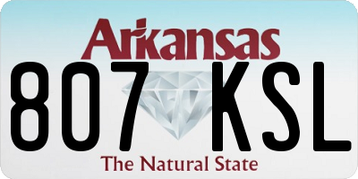 AR license plate 807KSL