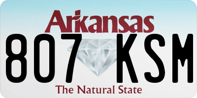 AR license plate 807KSM