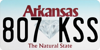 AR license plate 807KSS