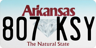 AR license plate 807KSY