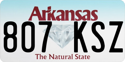 AR license plate 807KSZ