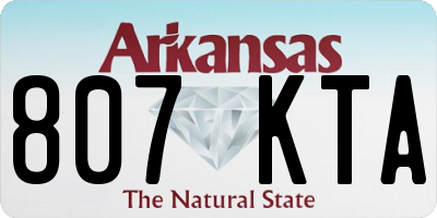 AR license plate 807KTA