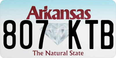 AR license plate 807KTB