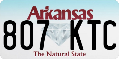 AR license plate 807KTC