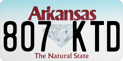 AR license plate 807KTD