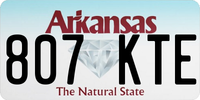 AR license plate 807KTE
