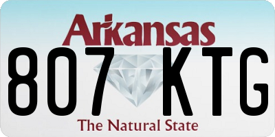 AR license plate 807KTG