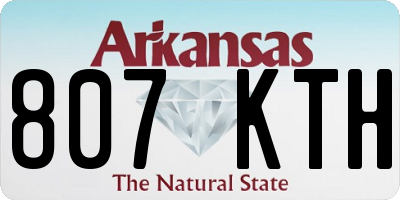 AR license plate 807KTH