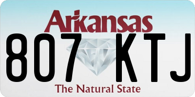 AR license plate 807KTJ