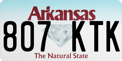 AR license plate 807KTK