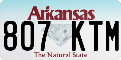 AR license plate 807KTM