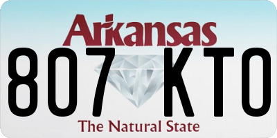 AR license plate 807KTO